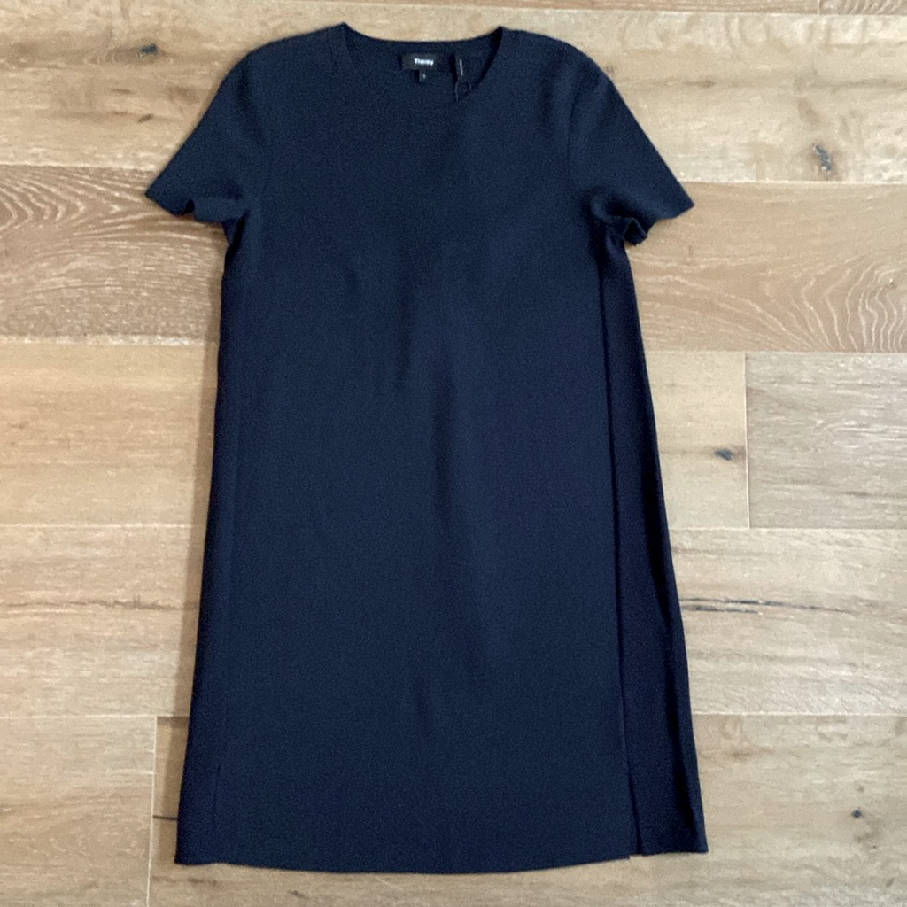 Brand-New, Theory, Deep Navy, Sweater Crepe Knit Dress